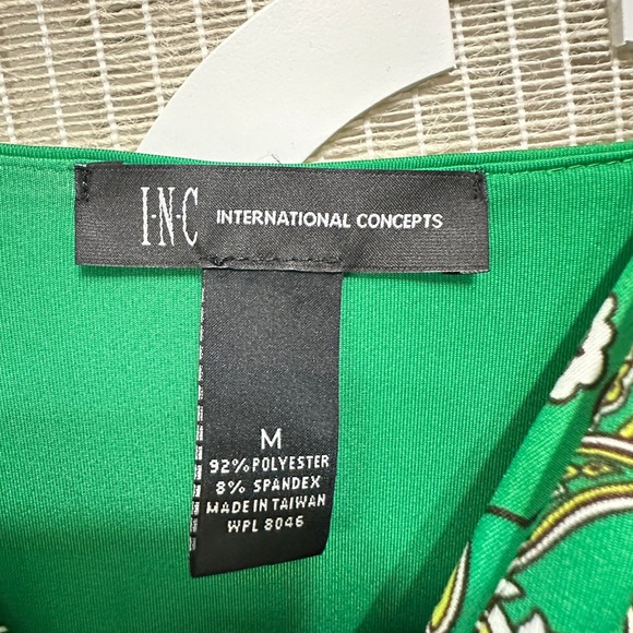 INC International Concepts Y2K Boho Babydoll Maxi Dress Womens M Paisley Maximal - Picture 7 of 9